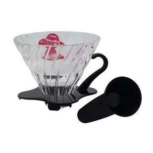 Hario Szklany Drip V60-02 Czarny 8398-uniw - Zaparzacze i kawiarki - miniaturka - grafika 1