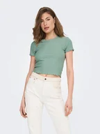Koszulki i topy damskie - ONLY T-Shirt Emma 15201206 Zielony Regular Fit - miniaturka - grafika 1
