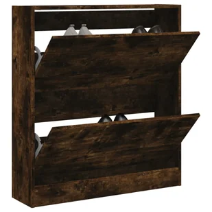 Szafka na buty dąb wędzony 80x21x87,5 cm materiał drewnopochodny - Szafki na buty - miniaturka - grafika 1