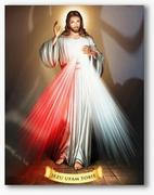 Ikony i obrazy sakralne - Jezus Miłosierny, nowoczesny obraz religijny plexi - miniaturka - grafika 1