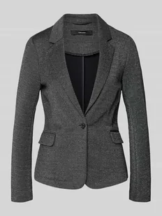 Żakiet krótki o kroju regular fit z dodatkiem bawełny model ‘JULIA’ - Marynarki i żakiety damskie - miniaturka - grafika 1