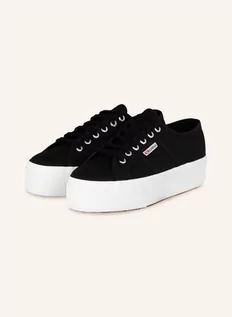 Sneakersy damskie - Superga Sneakersy Na Platformie schwarz - grafika 1