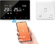Stacje pogodowe - Inteligentny termostat, sterowanie WLAN, aktywowany głosem, 110V-240V biały - miniaturka - grafika 1