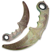 Zabawki sensoryczne - Karambit Fidget Spinner Keyrambit Keyspinner Do Kluczy różowo żółto zielony - miniaturka - grafika 1