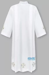 Alba kapłańska haftowana - krzyż, złoty haft - Szaty liturgiczne - miniaturka - grafika 1