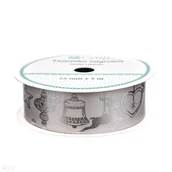 Scrapbooking - Tasiemka satynowa lovable christmas, 25 mm x 5 m, beżowa - miniaturka - grafika 1