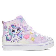 Buty dla dziewczynek - Sneakersy Skechers Twi-Lites 2.0 314378L LVMT Fioletowy - miniaturka - grafika 1