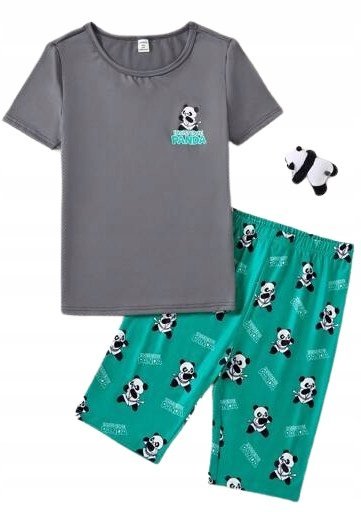 SHEIN KOMPLET Z NADRUKIEM BLUZKA LEGGINSY 152 ŁGQ