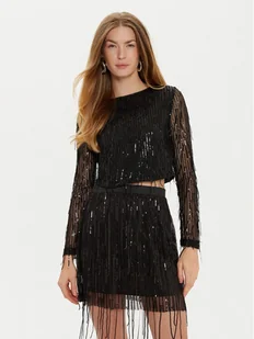 ONLY Bluzka Spacy 15331803 Czarny Cropped Fit - Bluzki damskie - miniaturka - grafika 1