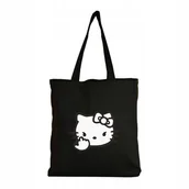 Torby i wózki na zakupy - Eko Torba na ramię Na Zakupy Shopper Prezent Torebka Hello Kitty Kotek - miniaturka - grafika 1