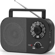Radia - Przenośne radio AM, FM, SW, do domu/na zewnątrz/na kemping/w sytuacjach awaryjnych (czarne). - miniaturka - grafika 1