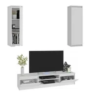 Meblościanki - Biała meblościanka do salonu D6-S32 - miniaturka - grafika 1