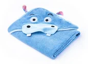 Okrycia kąpielowe dla dzieci - Sensillo Okrycie kąpielowe, 100x100 cm, hipopotam, Blue - miniaturka - grafika 1