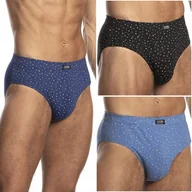 Majtki męskie - SLIPY MĘSKIE Lama 110/18 majtki dopasowane 100% BAWEŁNA 3-PAK - L - miniaturka - grafika 1