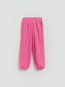 Spodnie i spodenki dla dziewczynek - Reserved - Spodnie bombacho - fuksja - miniaturka - grafika 1