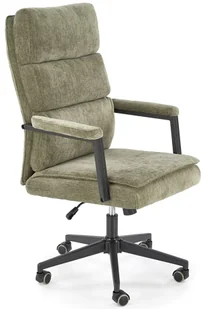 Fotel biurowy, krzesło biurowe Oliwkowy tapicerowany fotel z systemem tilt L1-G07 - Fotele i krzesła biurowe - miniaturka - grafika 1