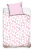 Pościel dla dzieci - Komplet Pościeli Różowe Serduszka NL211037 140 x 200 cm - miniaturka - grafika 1
