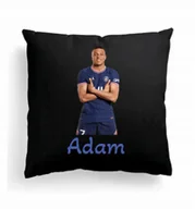 Poduszki dekoracyjne - Foto Poduszka Czarna Kylian Mbappe PSG + IMIĘ #15 - miniaturka - grafika 1