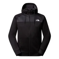 Bluzy męskie - Bluza męska The North Face Reaxion Fleece Full-Zip Hoodie 0A8CNPKT01 - czarna - miniaturka - grafika 1