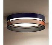 Lampy sufitowe - Duolla-LED Plafon ROLLER DUO SHINY LED/24W/230V śr. 45 cm niebieski/miedziany - miniaturka - grafika 1