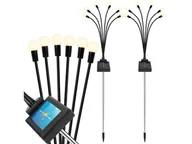 Lampy ogrodowe - 2X Lampa Solarna Wbijana Kuleczki 6 Led Lampka Ogrodowa Kule Kulki - miniaturka - grafika 1