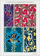 Plakaty - Floral colorful background, vintage art deco & art nouveau background, plate no. 3 from Floréal, E. A. Séguy -  plakat Wymiar do wyboru: 50x70 cm - miniaturka - grafika 1