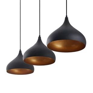 Lindby Elamira lampa wisząca, 3-punktowa czarna - Lampy sufitowe - miniaturka - grafika 4
