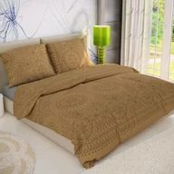 Pościel - Qualitytex Pościel bawełniana Merit złota, 140 x220 cm, 70 x 90 cm, 140 x 220 cm, 70 x 90 cm - miniaturka - grafika 1