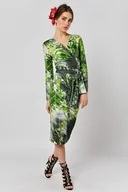 Bluzki damskie - Dżungla - kopertowa bluzka - miniaturka - grafika 1