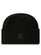 Czapki damskie - New Era Czapka Borg New York Yankees Cuff Knit Beanie 60580757 Czarny - miniaturka - grafika 1