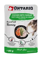 Mokra karma dla kotów - Ontario Saszetka 80g Dla Kota Kurczak I Krewetki - miniaturka - grafika 1
