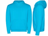 Bluzy damskie - Bluza Dresowa z Kapturem Kangurka JAKOŚĆ ROLY Capucha SU1087 TURKUS M - miniaturka - grafika 1