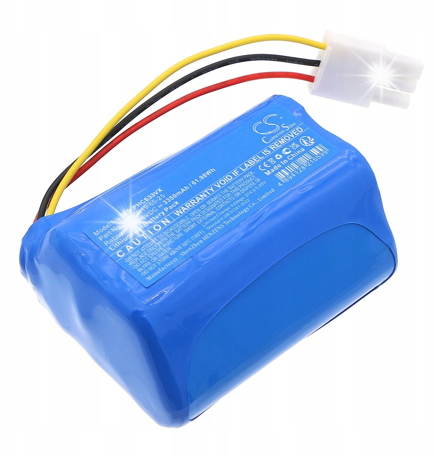 Cameron Sino Akumulator Bateria typu 5ICR19/65-25 do Philips FC6231 FC6232 FC6331