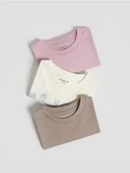 Majtki dla dzieci - Reserved - Bawełniany t-shirt 3 pack - fioletowy - miniaturka - grafika 1