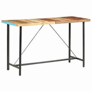 vidaXL Stolik barowy, 180x70x107 cm, lite drewno z odzysku vidaXL - Ławy i stoliki kawowe - miniaturka - grafika 1