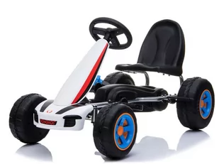 COIL Gokart na pedały dla dzieci Dragon biały - Jeździki dla dzieci - miniaturka - grafika 1