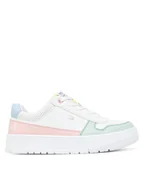 Buty dla dziewczynek - Tommy Hilfiger Sneakersy Low Cut Lace-Up Sneaker T3A9-33740-1355 S Biały - miniaturka - grafika 1