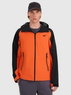 Kurtki i kamizelki sportowe męskie - 4F Kurtka przejściowa membrana 5000 męska - pomarańczowa 3XL - miniaturka - grafika 1