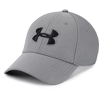 Czapki męskie - Under Armour męska oddychająca czapka z daszkiem, wygodna czapka dla mężczyzn z wbudowaną opaską przeciwpotową, męska czapka Blitzing 3.0, czarny, L-XL - grafika 1