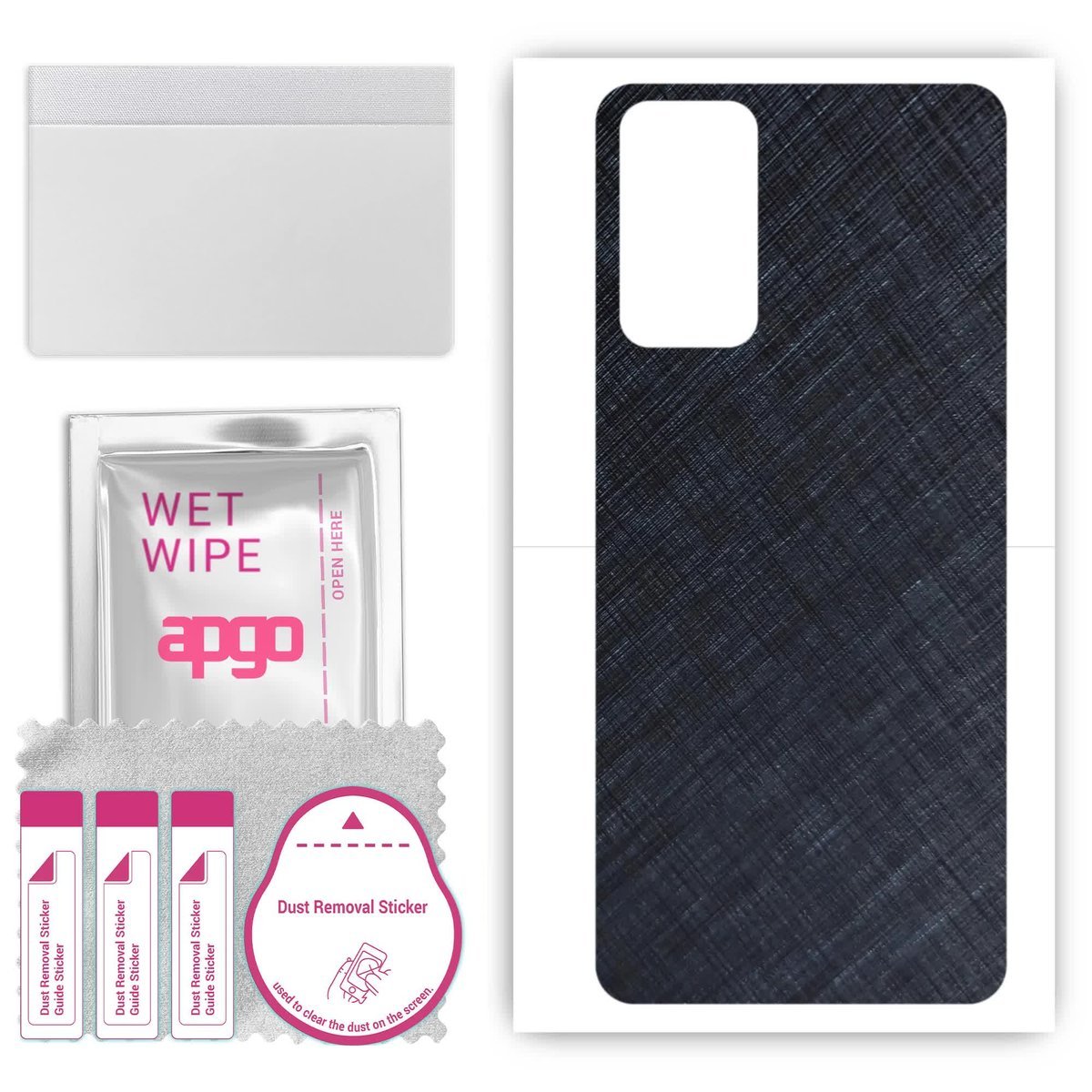 Folia naklejka skórka strukturalna na TYŁ do Samsung Galaxy Quantum2 - Tytan Niebieski - apgo SKINS