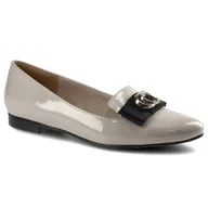 Czółenka - Beżowe Czółenka Karino Damskie Eleganckie Półbuty - miniaturka - grafika 1