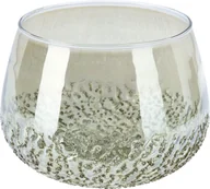 Świeczniki - Świecznik szklany świąteczny wys. 15 cm zielony - miniaturka - grafika 1