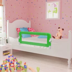 vidaXL vidaXL Barierka ochronna do łóżeczka 102 x 42 cm zielona - Zabezpieczenia dla dzieci - miniaturka - grafika 1