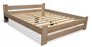 Łóżka - FRONTI Sosnowe łóżko drewniane WIKI 120x200 ze stelażem! - miniaturka - grafika 1