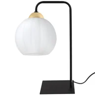 Lampy stojące - Lampa nocna stołowa Costa 1xE27 klosz kula szklana biały/miodowy Light Home LH - miniaturka - grafika 1