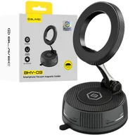 Uchwyty samochodowe do telefonów - Blavec Uchwyt Na Telefon Do Samochodu Auta Magnetyczny MagSafe Próżniowy z Żelem Na Szybę Kokpit POV BHV03 - miniaturka - grafika 1