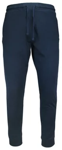 Spodnie Granatowe Dresowe z Kieszonkami na Zamek, Sportowe, Męskie, ze Ściągaczami -PAKO JEANS - Pako Jeans - Spodnie męskie - miniaturka - grafika 1