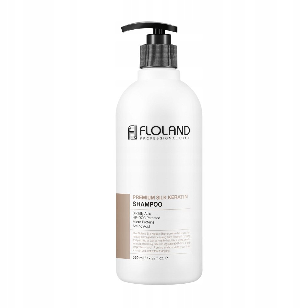 Floland Premium Silk Keratin Szampon do włosów mocno zniszczonych 530 ml