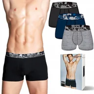 Majtki męskie - Bokserki 3 Pary Pierre Cardin Camouflage - Xxl - miniaturka - grafika 1