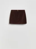 Spódnice - Reserved - Spódnica z ozdobnym paskiem - ciemnobrązowy - miniaturka - grafika 1